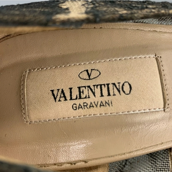 VALENTINO Size US 8.5 / EU 38.5 Black & Beige Lace - Picture 6 of 6